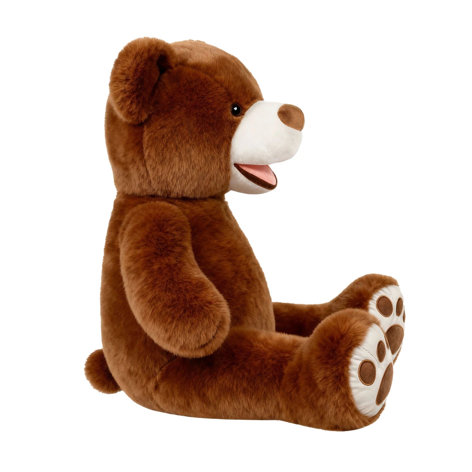 SRANWOW 52 Inches Giant Plush Teddy Bear Soft Gray Stuffed Animal with Paw Details (Dark Brown)