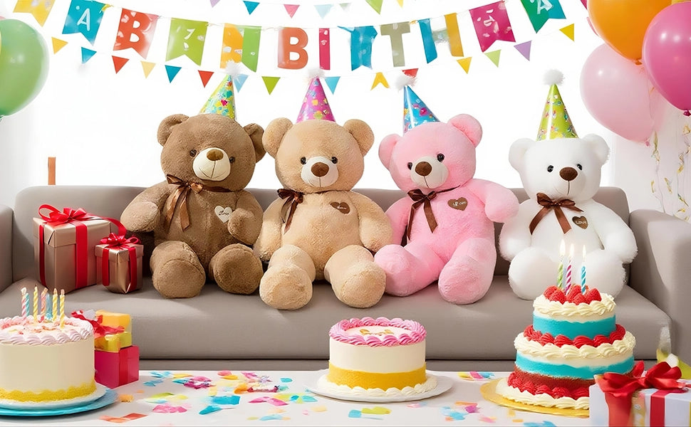 SRANWOW 45 Inches Giant Teddy Bear Super Soft Plush (Dark Brown) - Detail 5