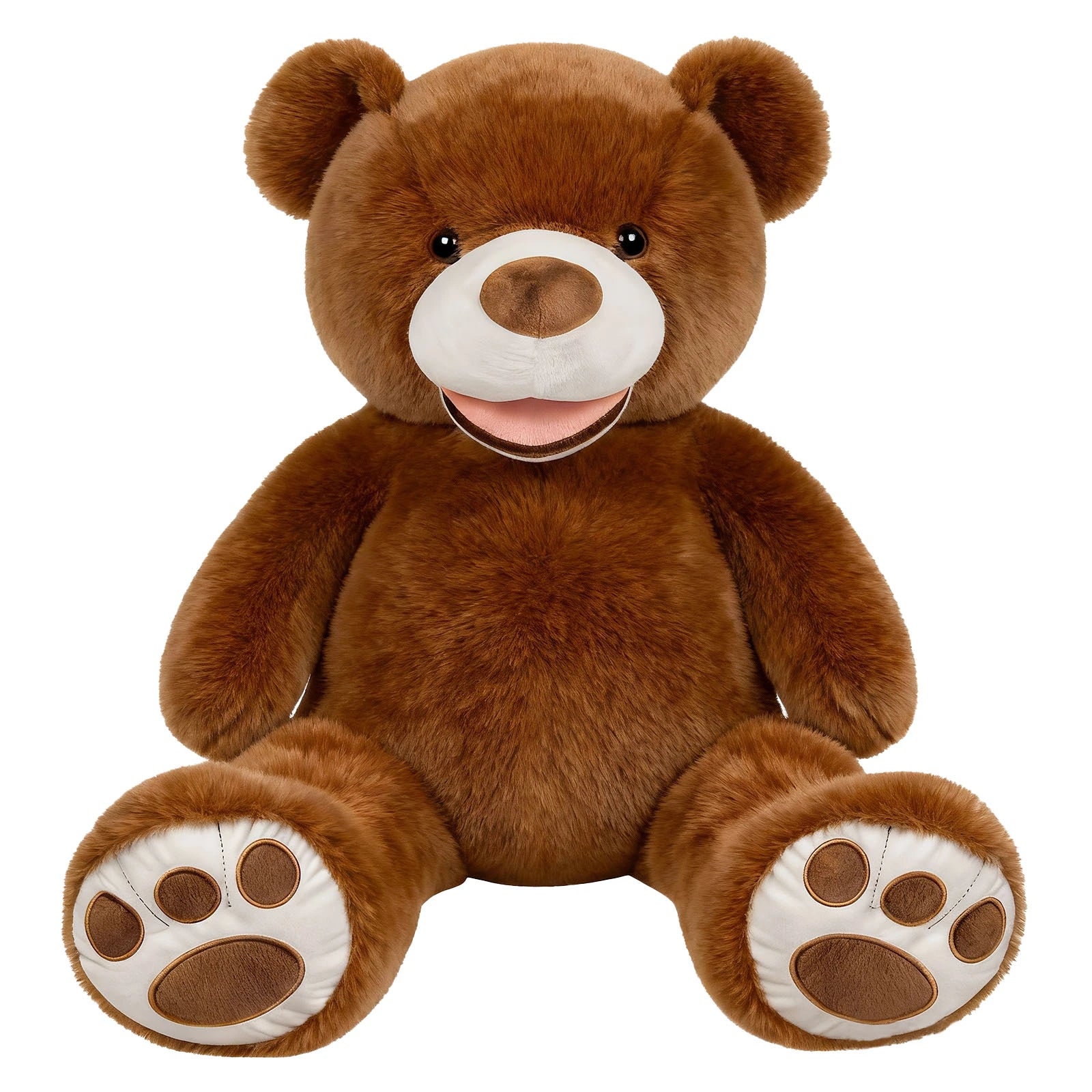 SRANWOW 52 Inches Giant Plush Teddy Bear Soft Gray Stuffed Animal with Paw Details (Dark Brown)