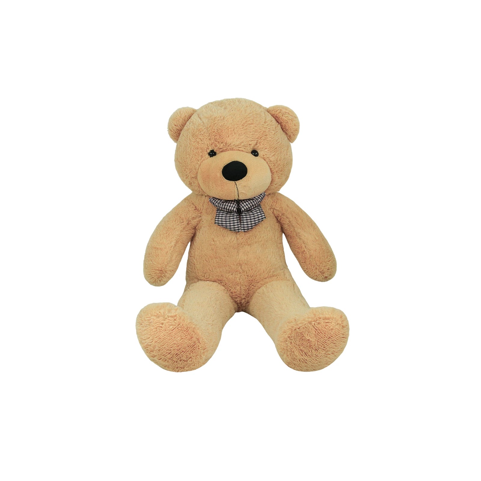 SRANWOW Giant Teddy Bear with Bow Tie, 43.3 Inches Tall, Super Soft Plush(Light brown)