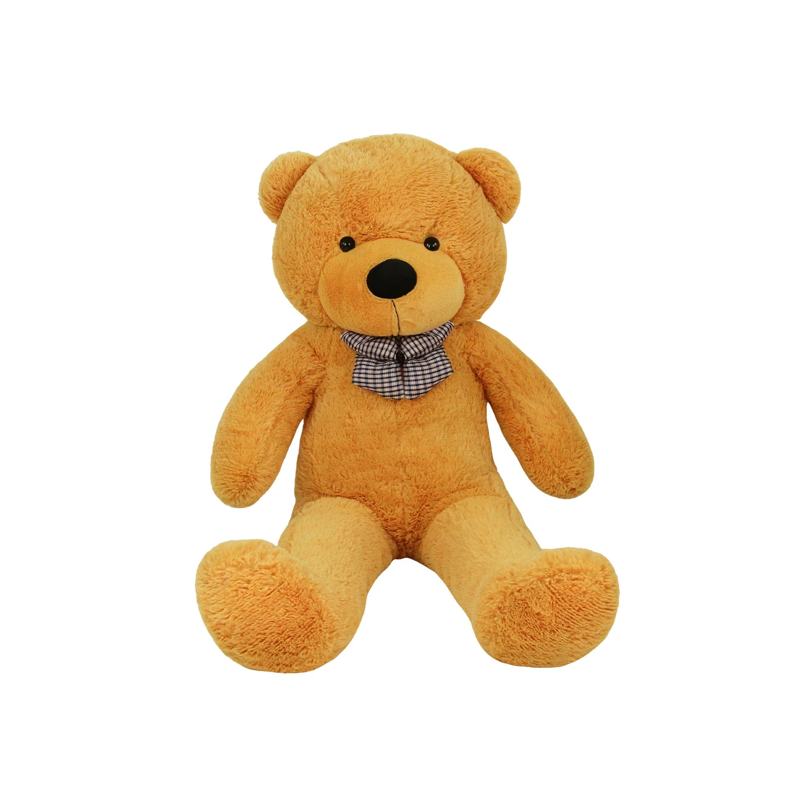 SRANWOW Giant Teddy Bear with Bow Tie, 43.3 Inches Tall, Super Soft Plush(Orange)
