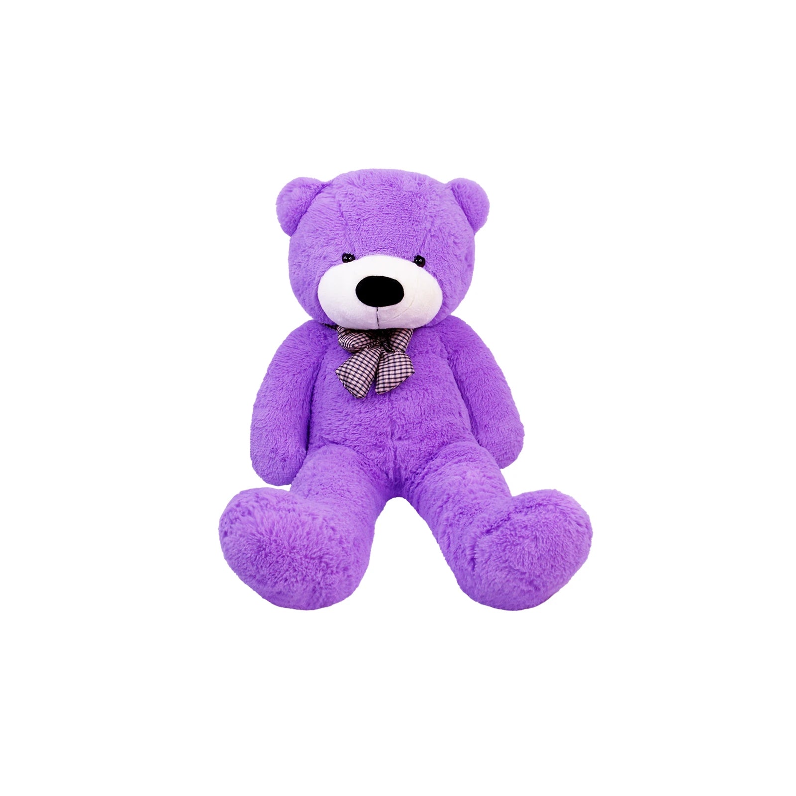 SRANWOW Giant Teddy Bear with Bow Tie, 43.3 Inches Tall, Super Soft Plush(Purple)