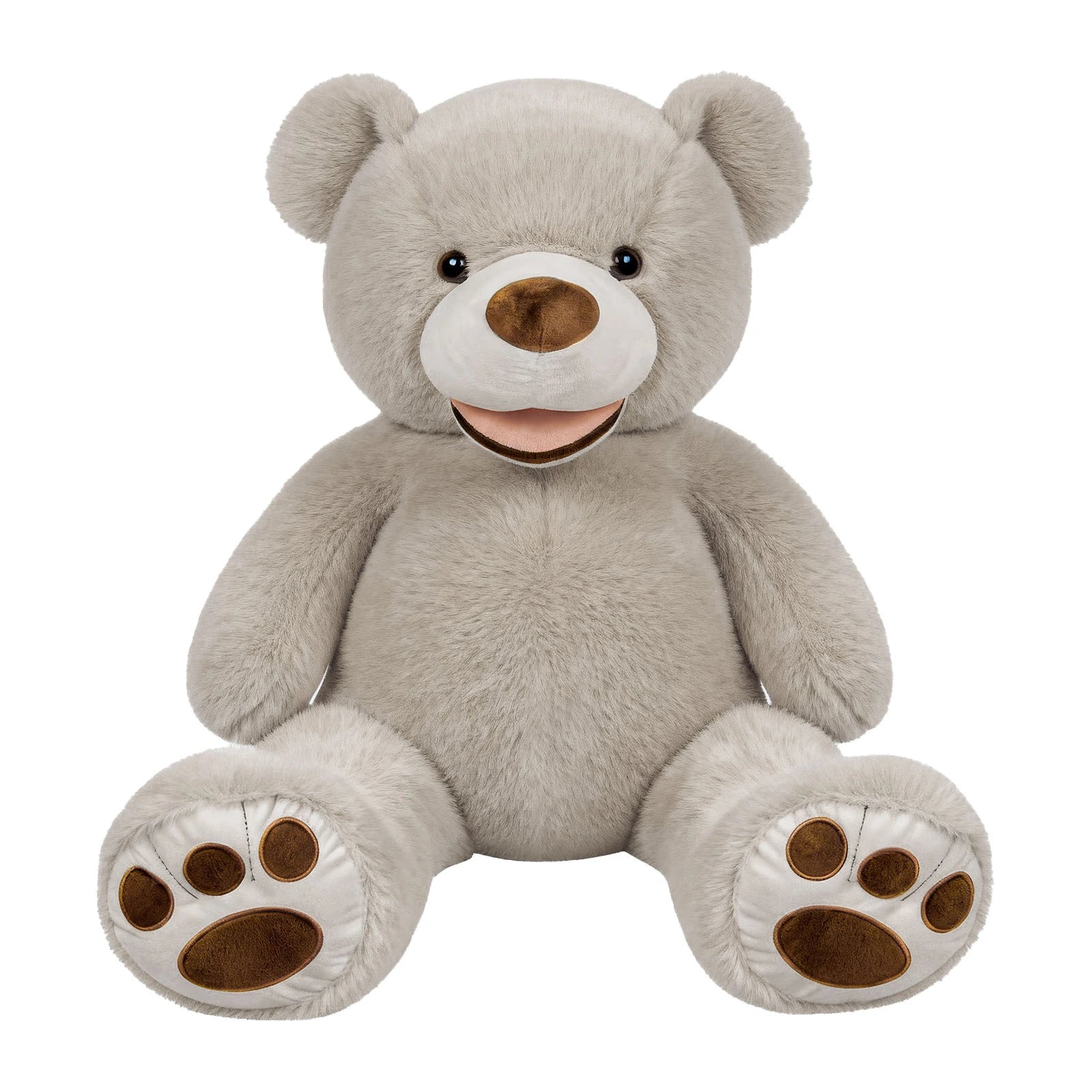 SRANWOW Giant Plush Teddy Bear, 52 Inches Tall, Soft Gray Stuffed Animal with Paw Details (Gray)