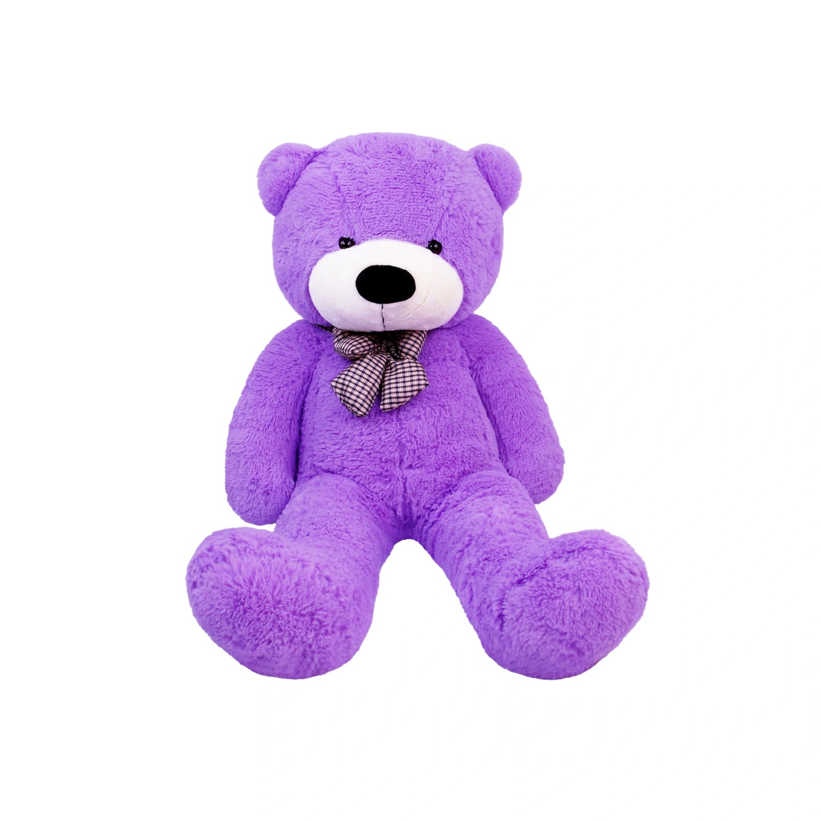 SRANWOW Giant Teddy Bear with Bow Tie, 51.2 Inches Tall, Super Soft Plush(Purple)