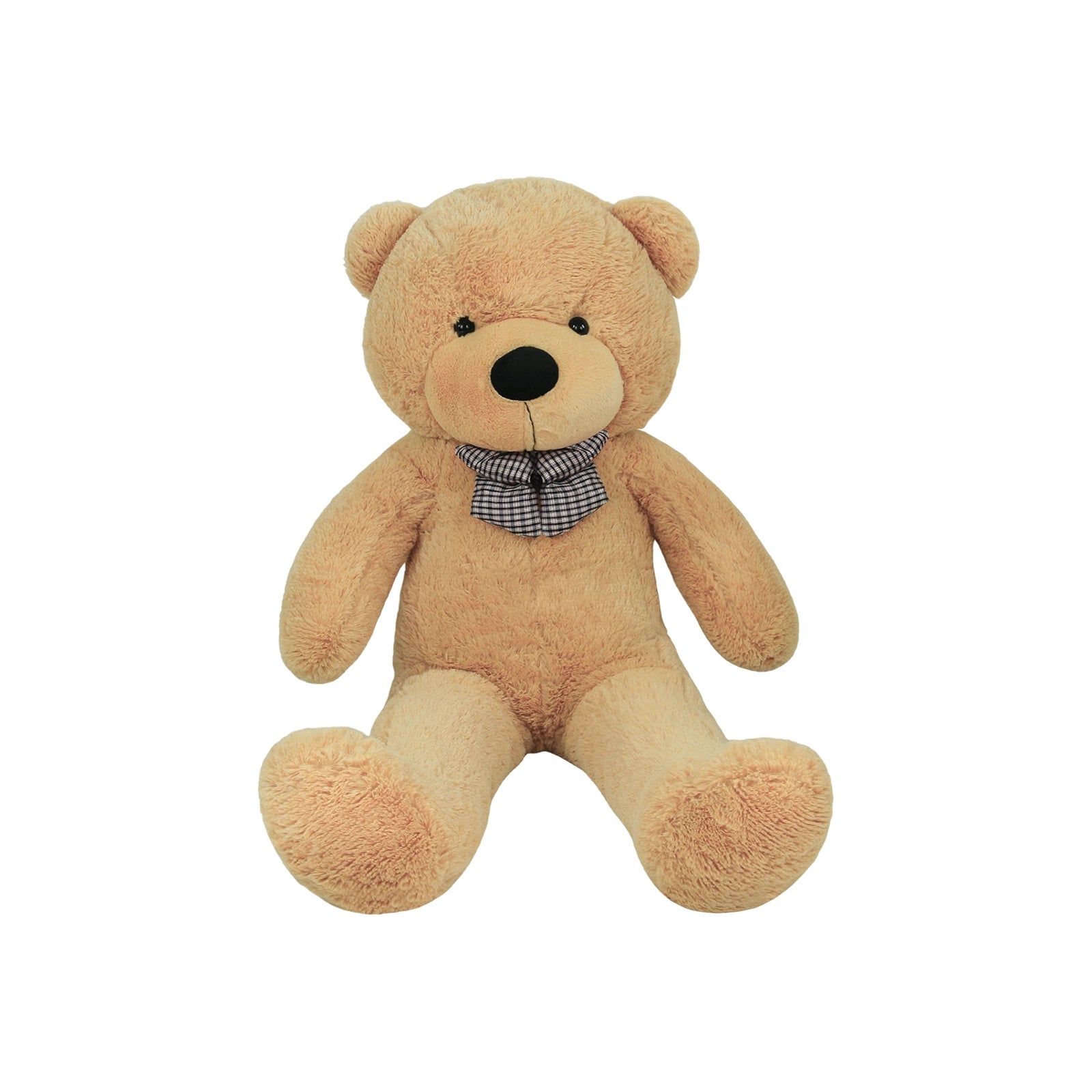 SRANWOW Giant Teddy Bear with Bow Tie, 51.2 Inches Tall, Super Soft Plush(Light brown)